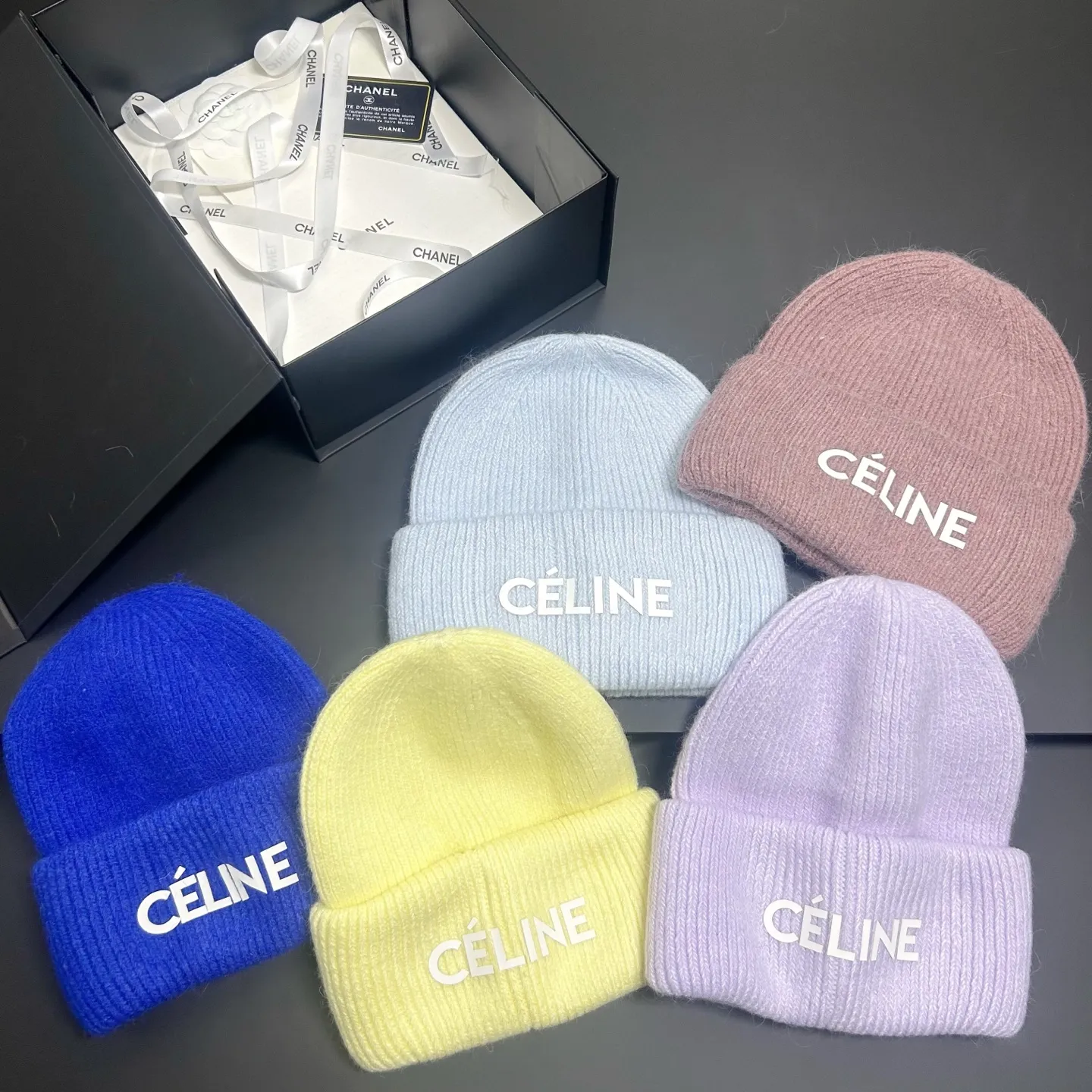 Celine rabbit fur knitted hat, limited edition, 30 colors for single selection🔥[Love][Love]