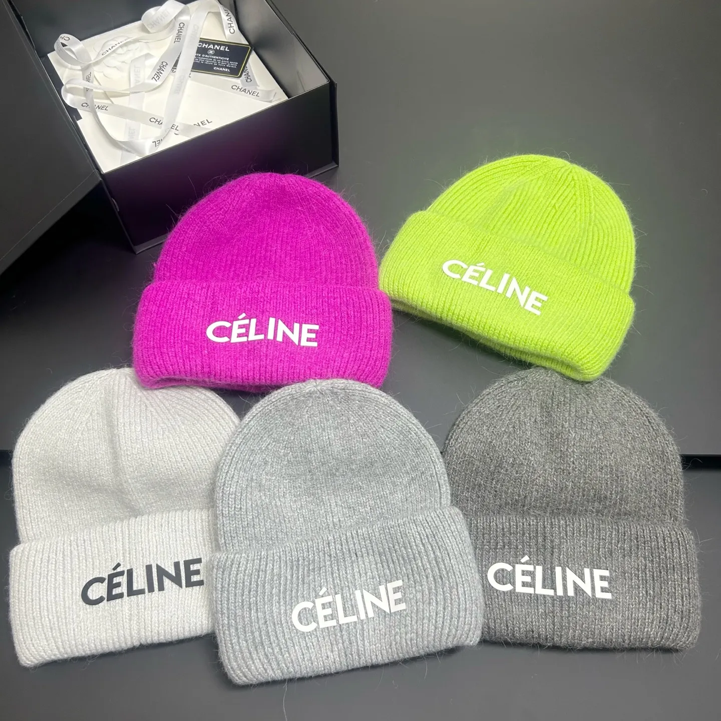 Celine rabbit fur knitted hat, limited edition, 30 colors for single selection🔥[Love][Love]