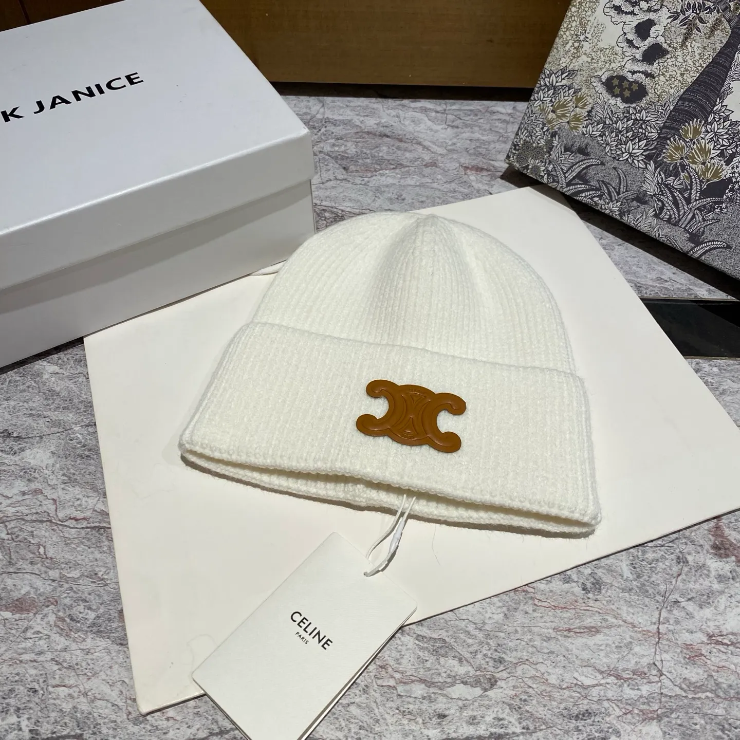 CELINE cashmere knitted hat