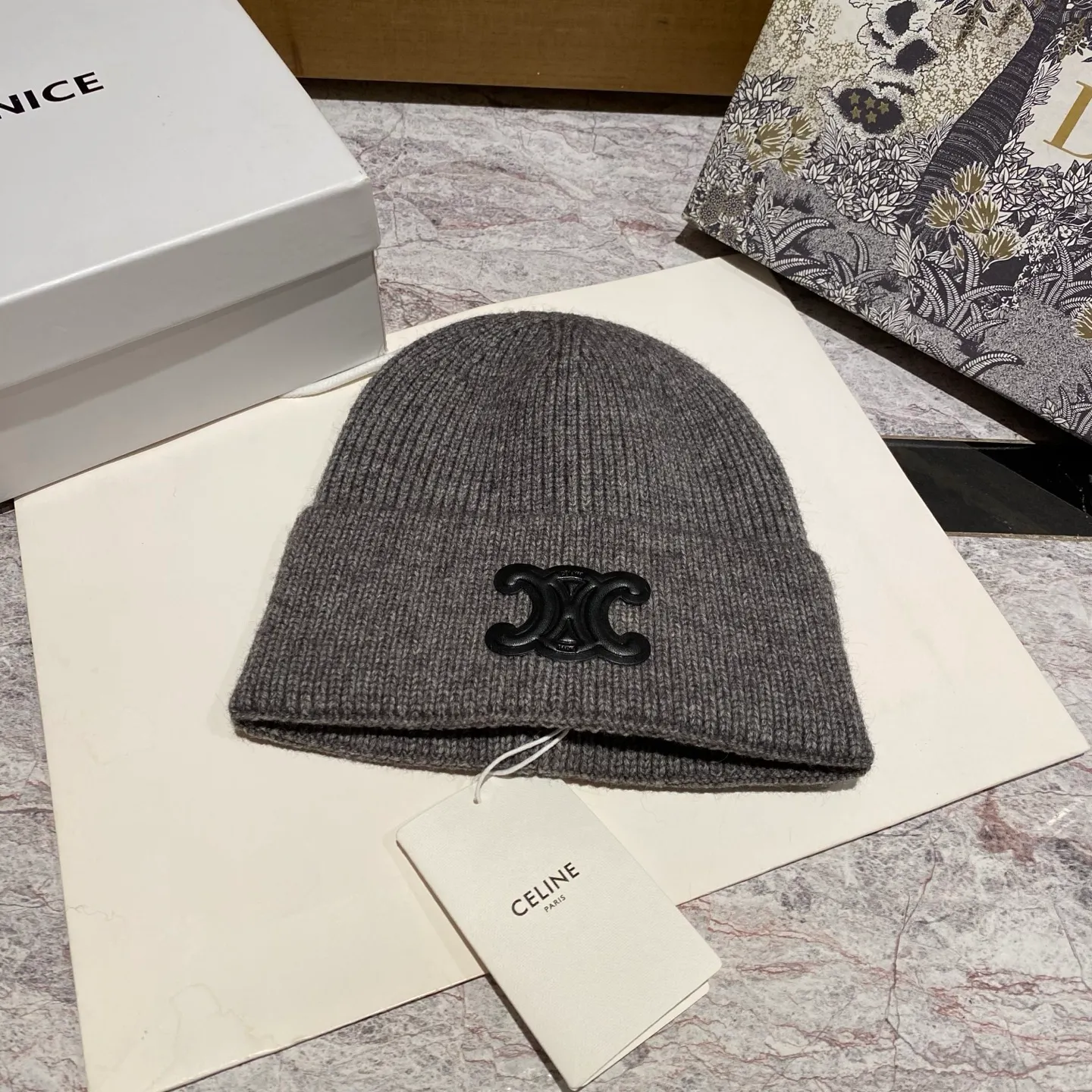 CELINE cashmere knitted hat