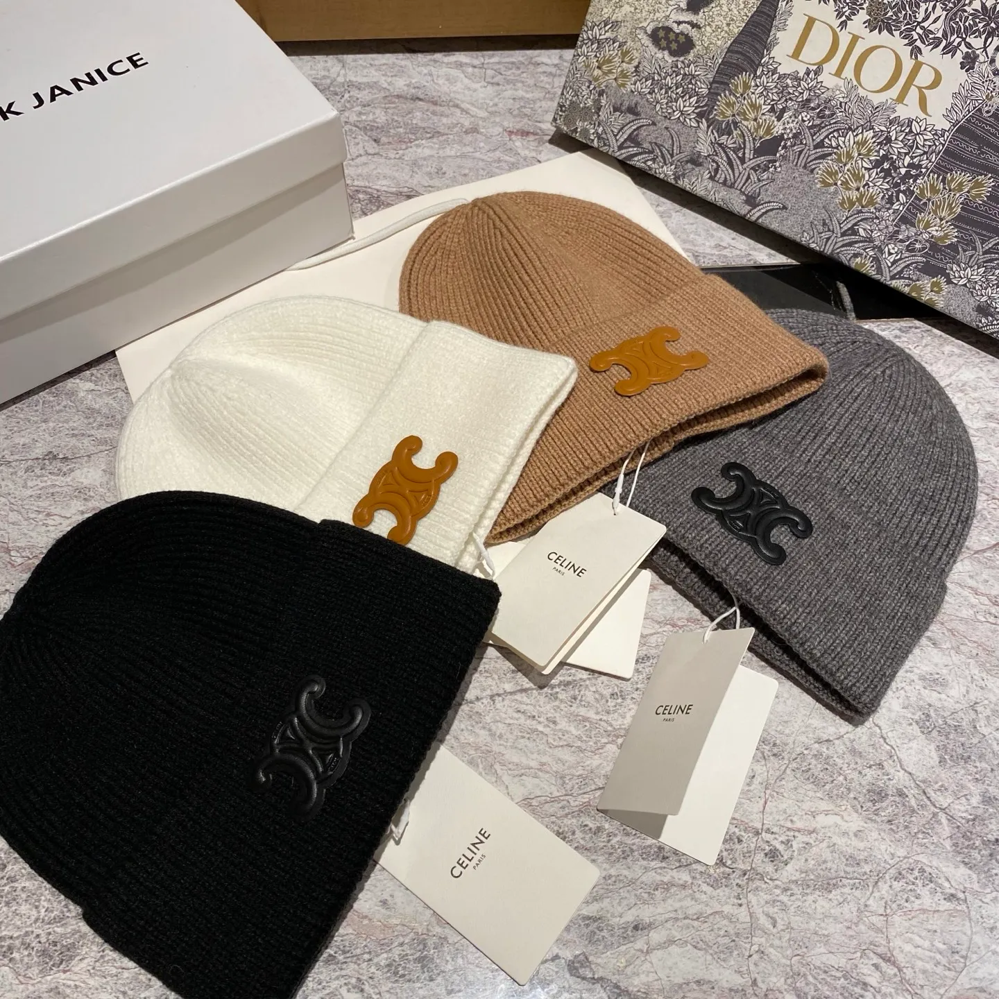 CELINE cashmere knitted hat