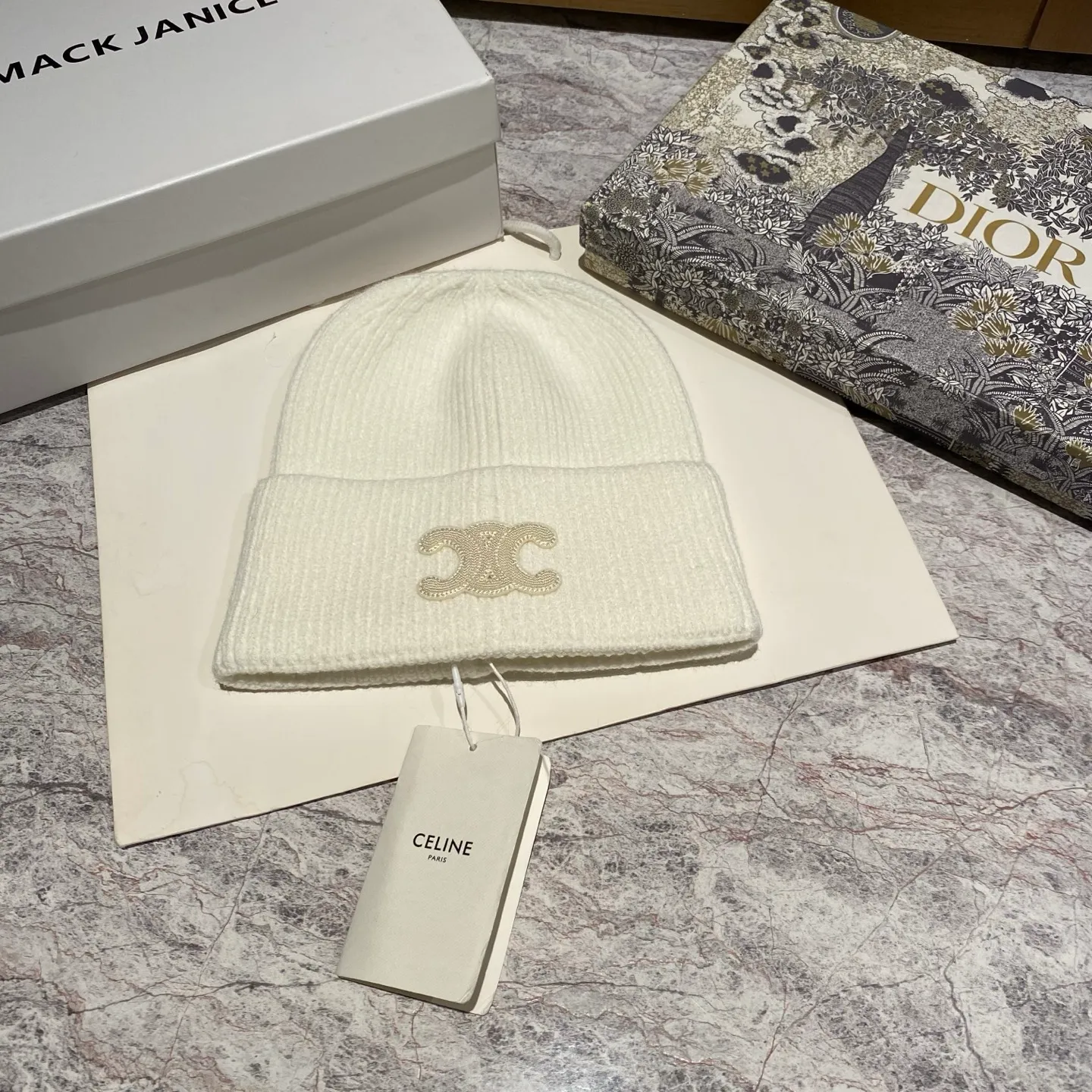 CELINE cashmere knitted hat