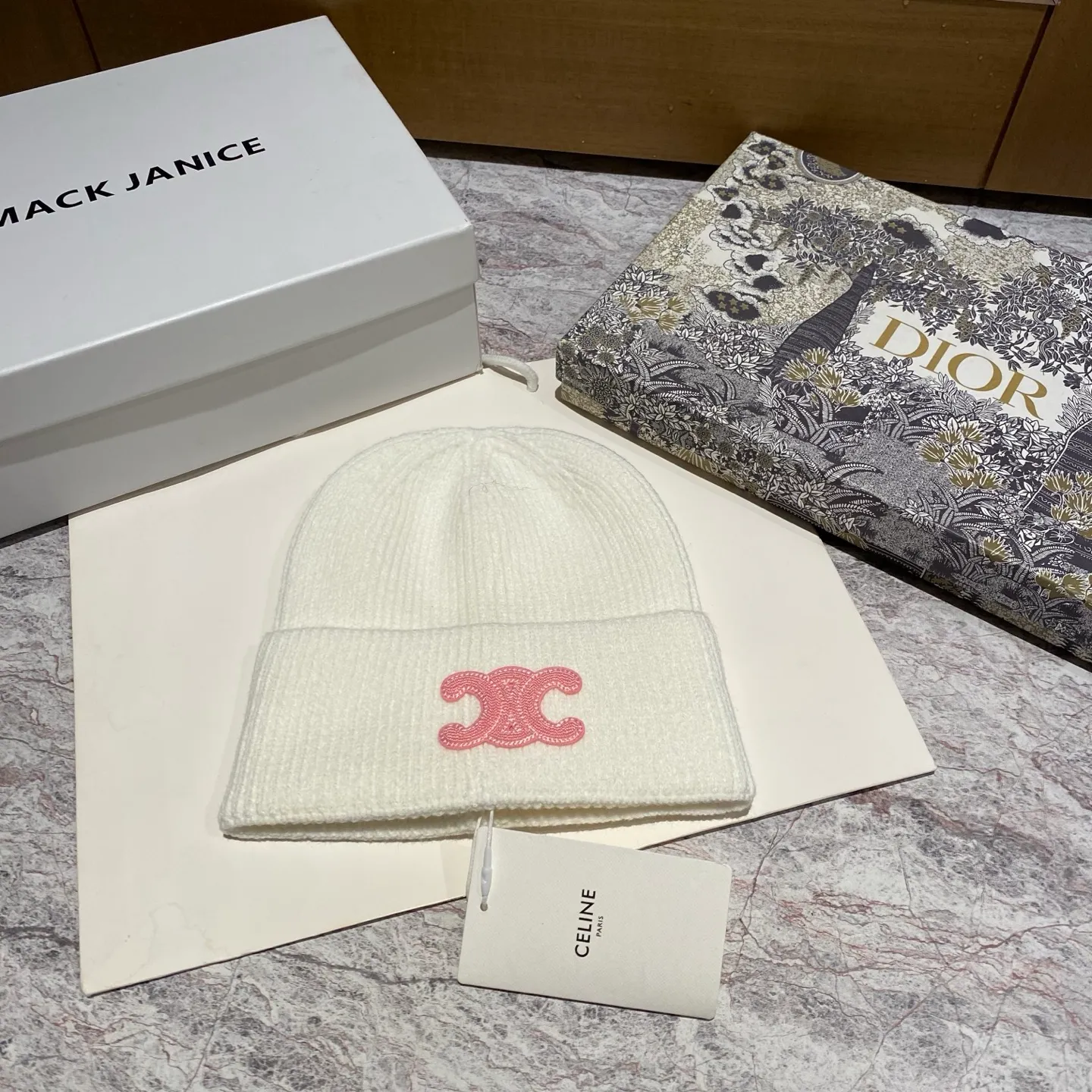 CELINE cashmere knitted hat