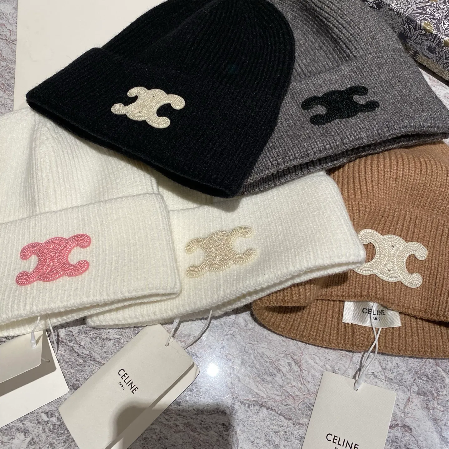 CELINE cashmere knitted hat