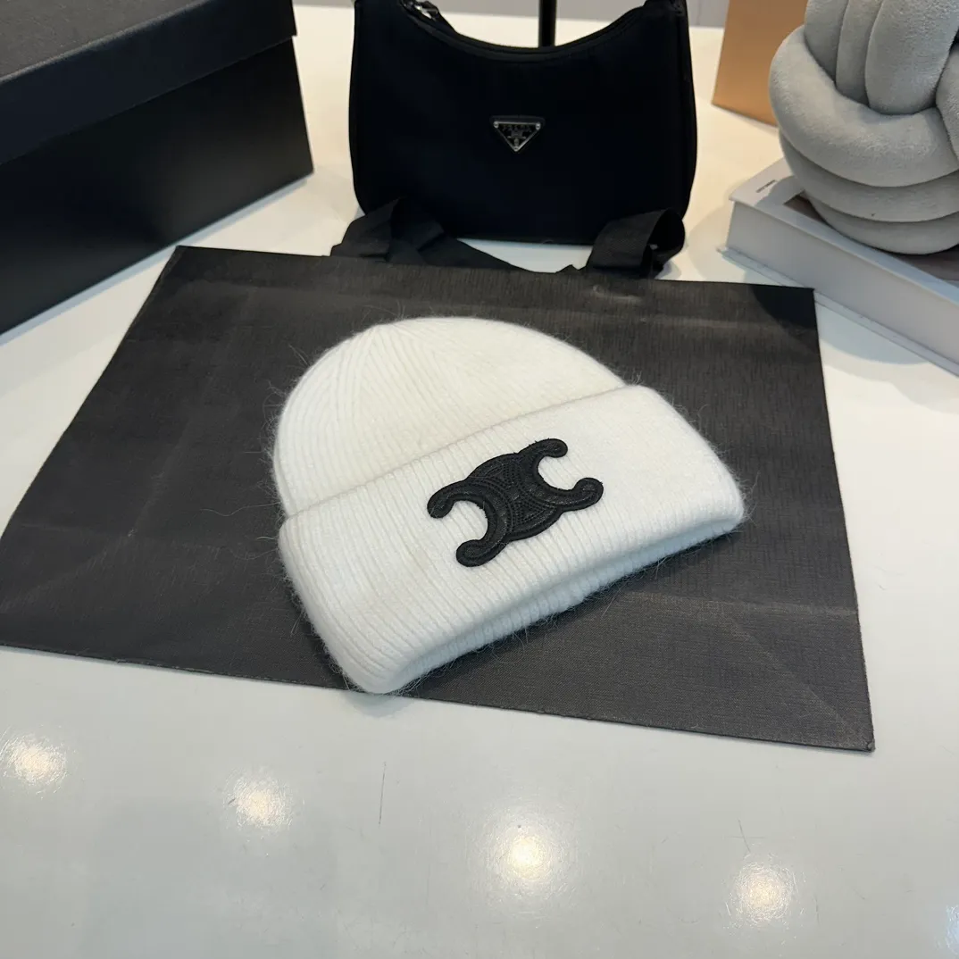 P60 CELINE 2024 autumn and winter new rabbit fur beanie, Korean style design ~ a must-have for autumn and winter wear