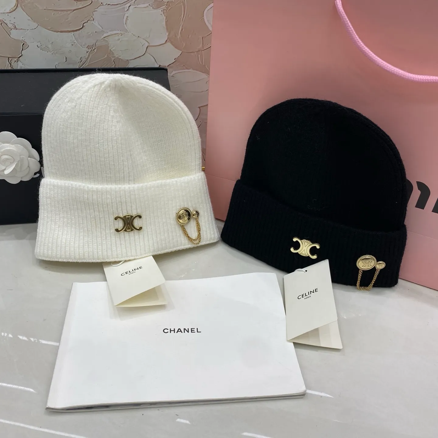 Celine cashmere knit hat
