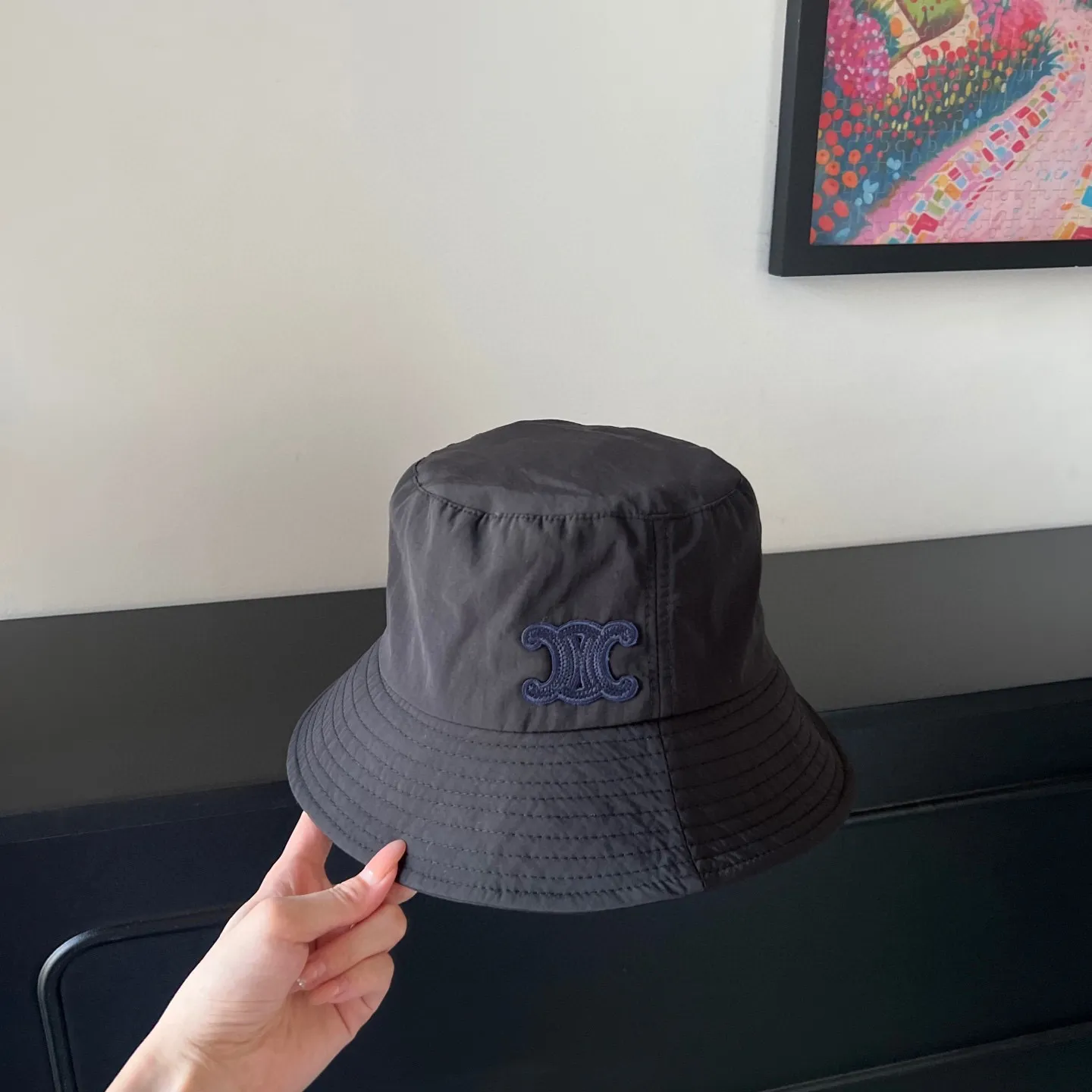 🉐140💛 Comes with dust bag [Celine] 2025 new style simple fisherman hat made of smooth material, unique design ~ versatile for daily use