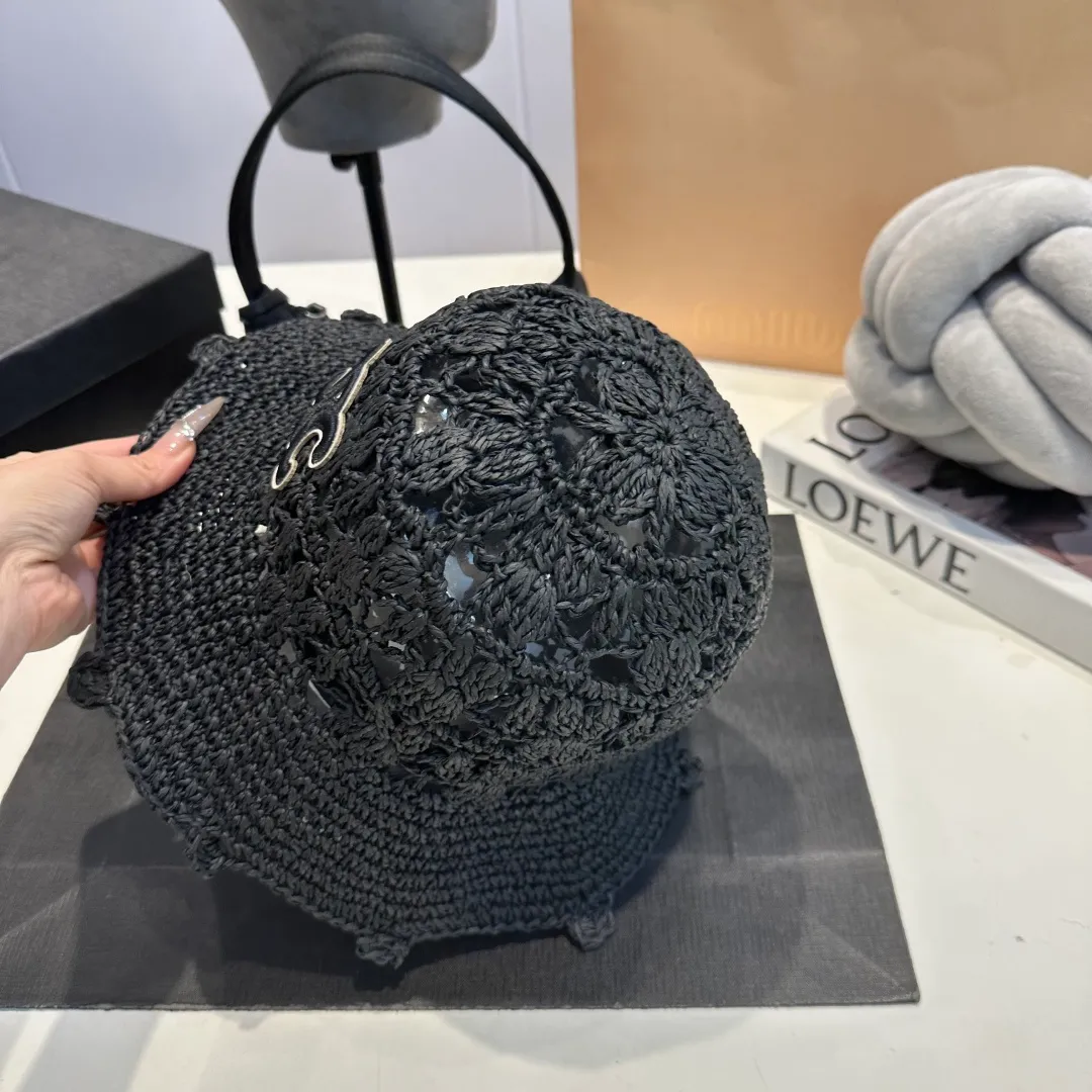 P70 Celine's new handhook bucket hat, forest girl style bucket hat, jacquard hollow, artistic sense