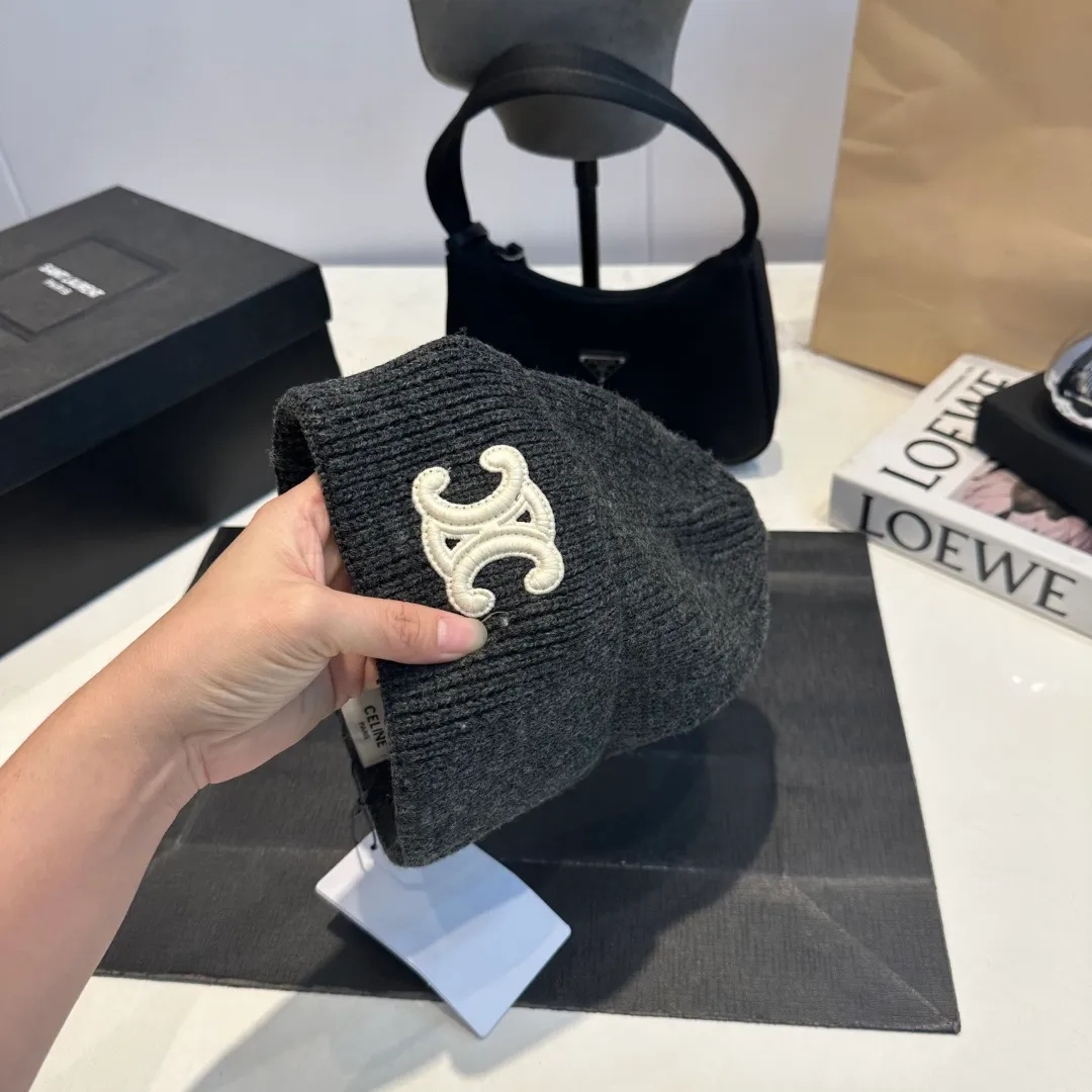 P60 Celine Celine 2025 autumn and winter new wool hat, knitted hat for men and women