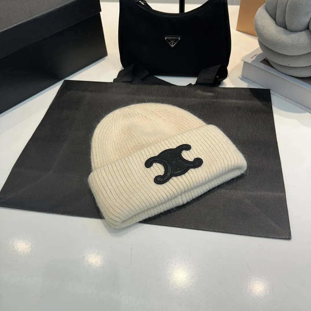 P60 CELINE 2024 autumn and winter new rabbit fur beanie, Korean style design ~ a must-have for autumn and winter wear