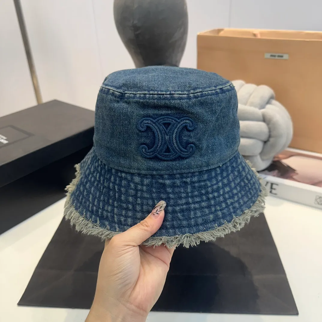 P56 Celine denim bucket hat, head circumference 57cm