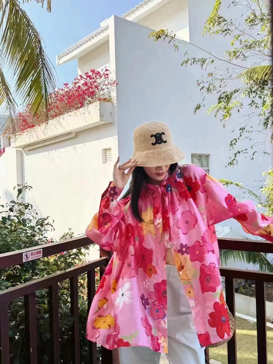 P110💛[CELINE Celine] New raffia densely woven straw hat, the first choice for the beach in summer ~ the same style as the stars ~ big brands are simple