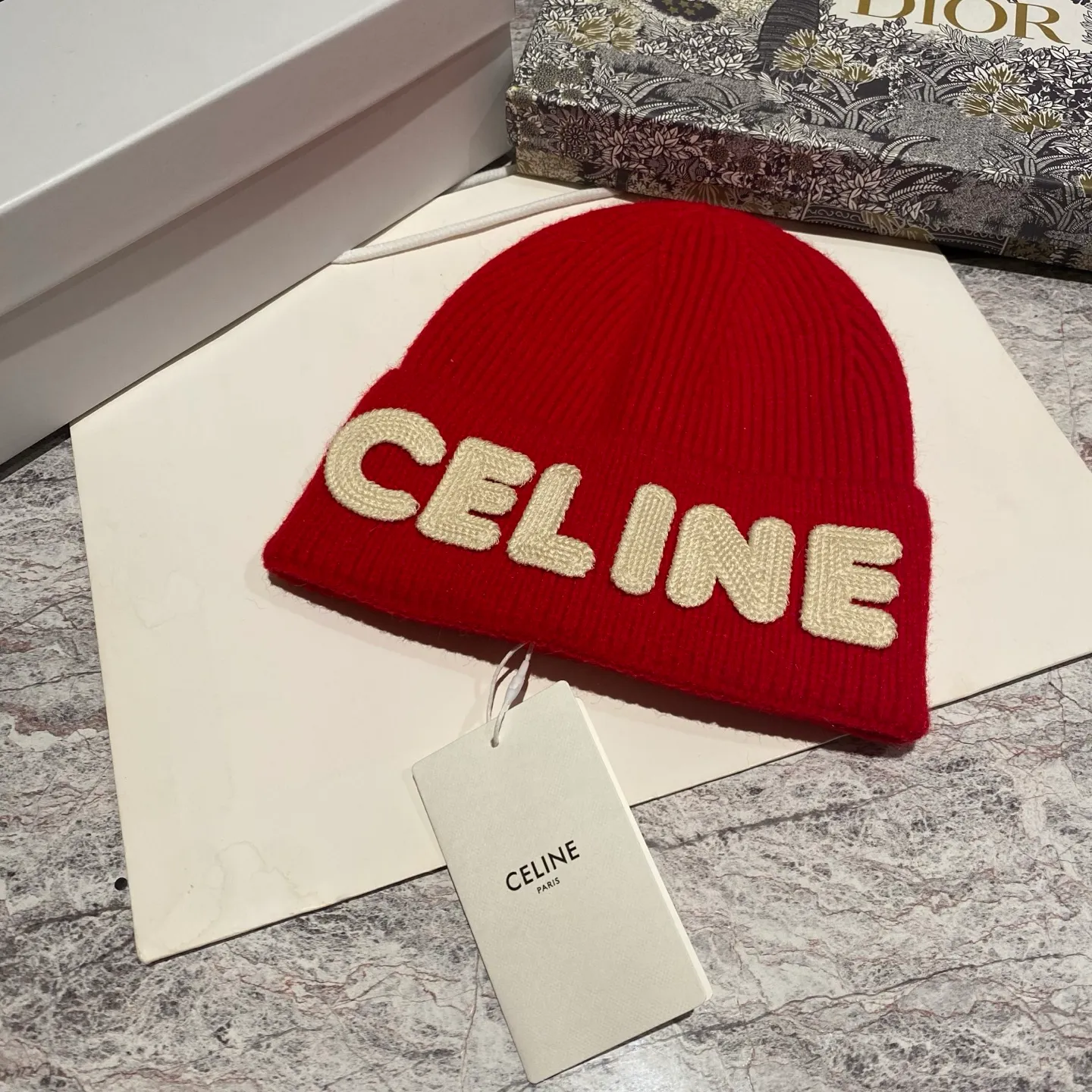 CELINE cashmere knitted hat