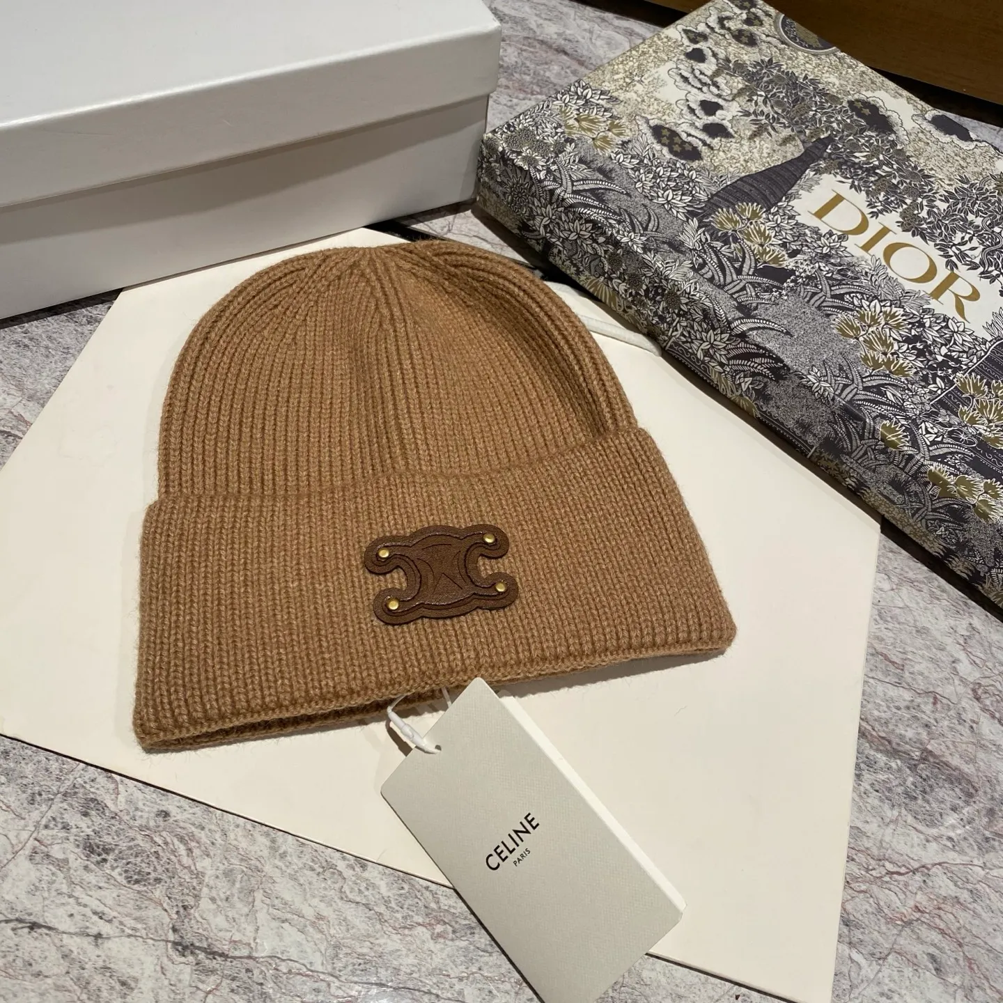 CELINE cashmere knitted hat