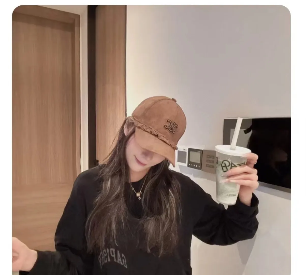 P60 celine new suede baseball cap