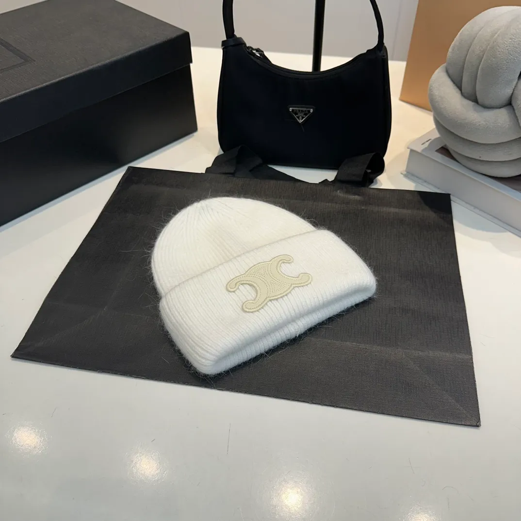 P60 CELINE 2024 autumn and winter new rabbit fur beanie, Korean style design ~ a must-have for autumn and winter wear