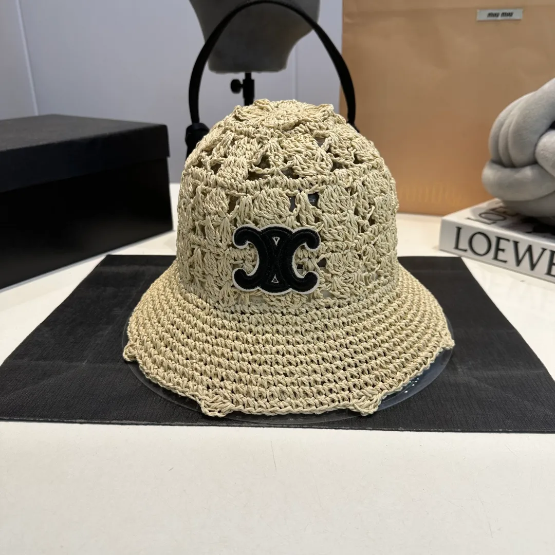 P70 Celine's new handhook bucket hat, forest girl style bucket hat, jacquard hollow, artistic sense