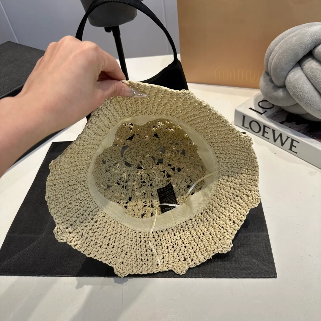 P70 Celine's new handhook bucket hat, forest girl style bucket hat, jacquard hollow, artistic sense