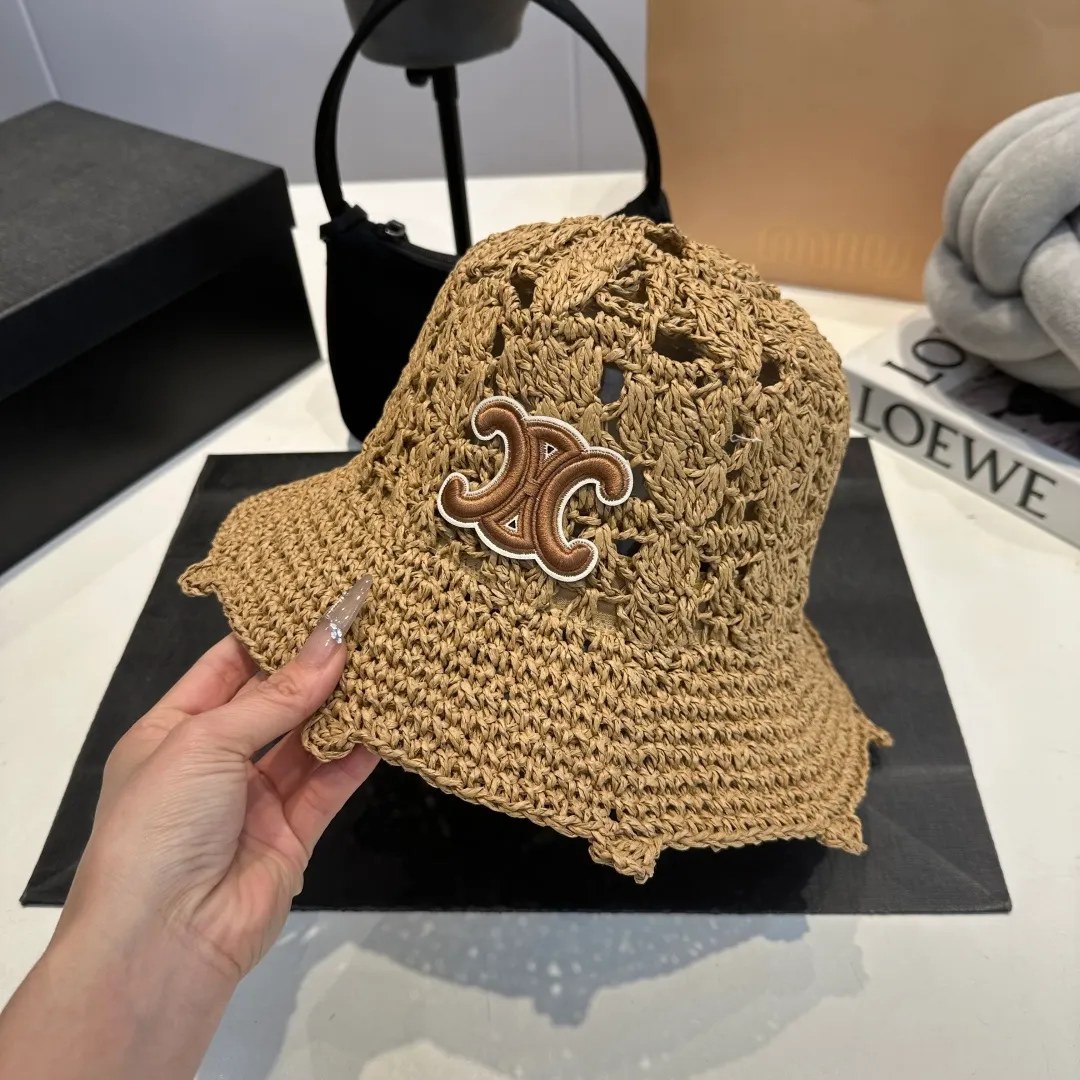 P70 Celine's new handhook bucket hat, forest girl style bucket hat, jacquard hollow, artistic sense