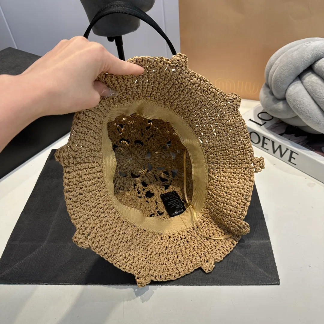 P70 Celine's new handhook bucket hat, forest girl style bucket hat, jacquard hollow, artistic sense