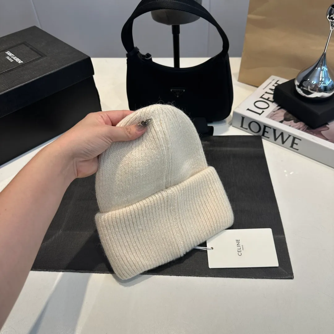 P54 Celine rabbit fur beanie