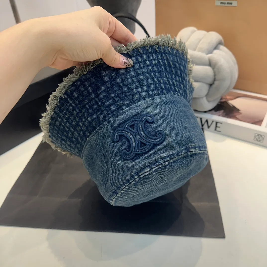 P56 Celine denim bucket hat, head circumference 57cm