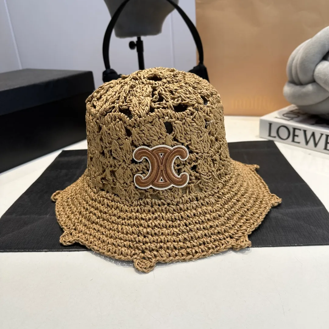P70 Celine's new handhook bucket hat, forest girl style bucket hat, jacquard hollow, artistic sense