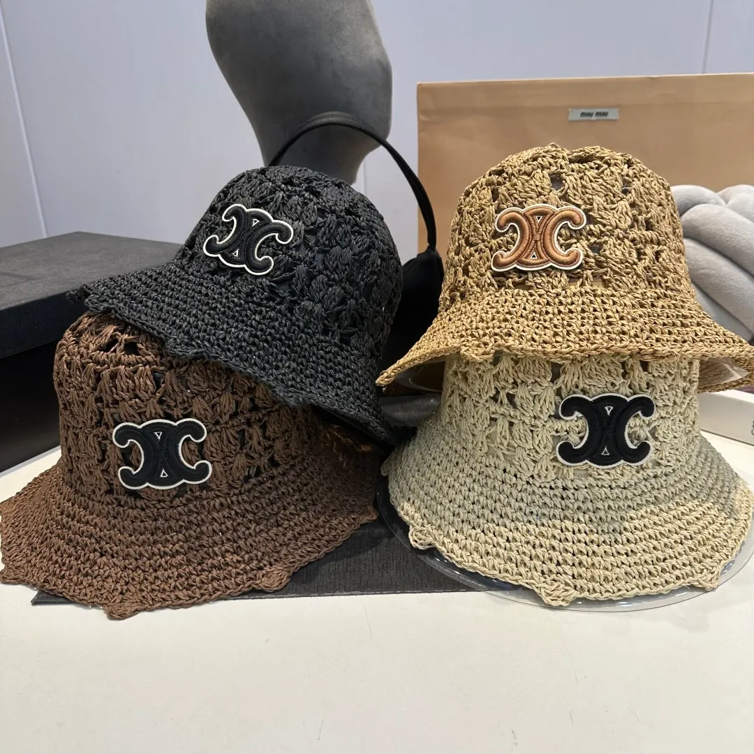 P70 Celine's new handhook bucket hat, forest girl style bucket hat, jacquard hollow, artistic sense
