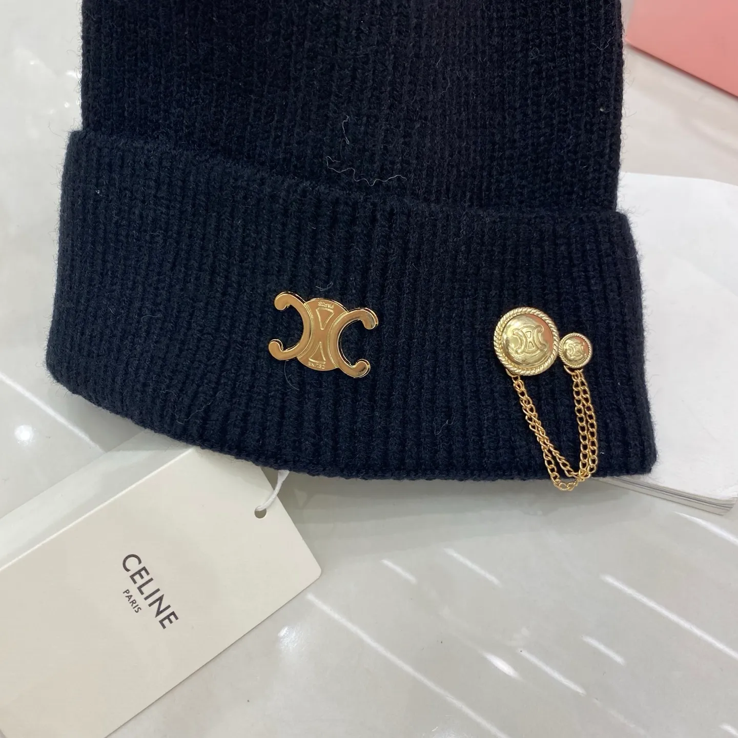 Celine cashmere knit hat