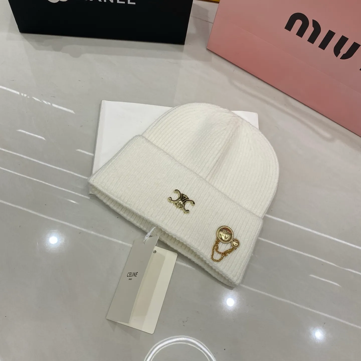 Celine cashmere knit hat