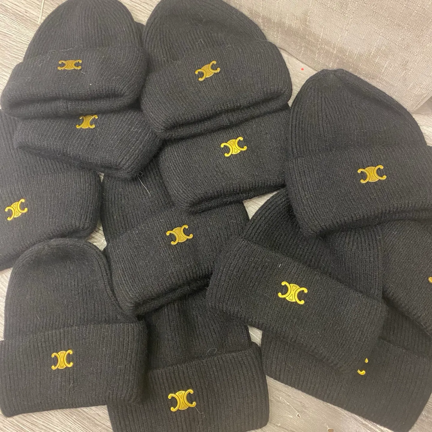 Celine rabbit fur knitted hat