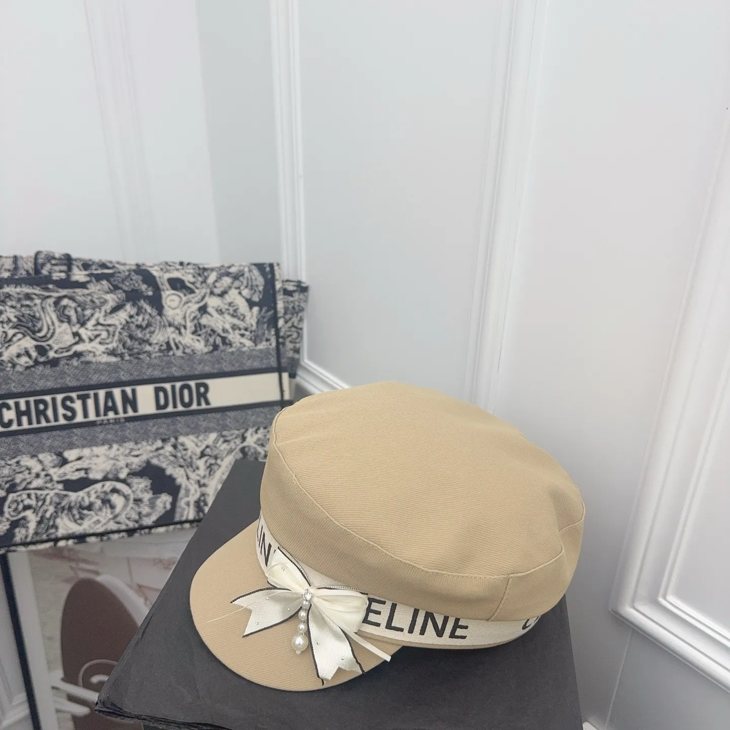 CELINE Exquisite and Elegant Military Hat Newly Released in Pure Cotton~