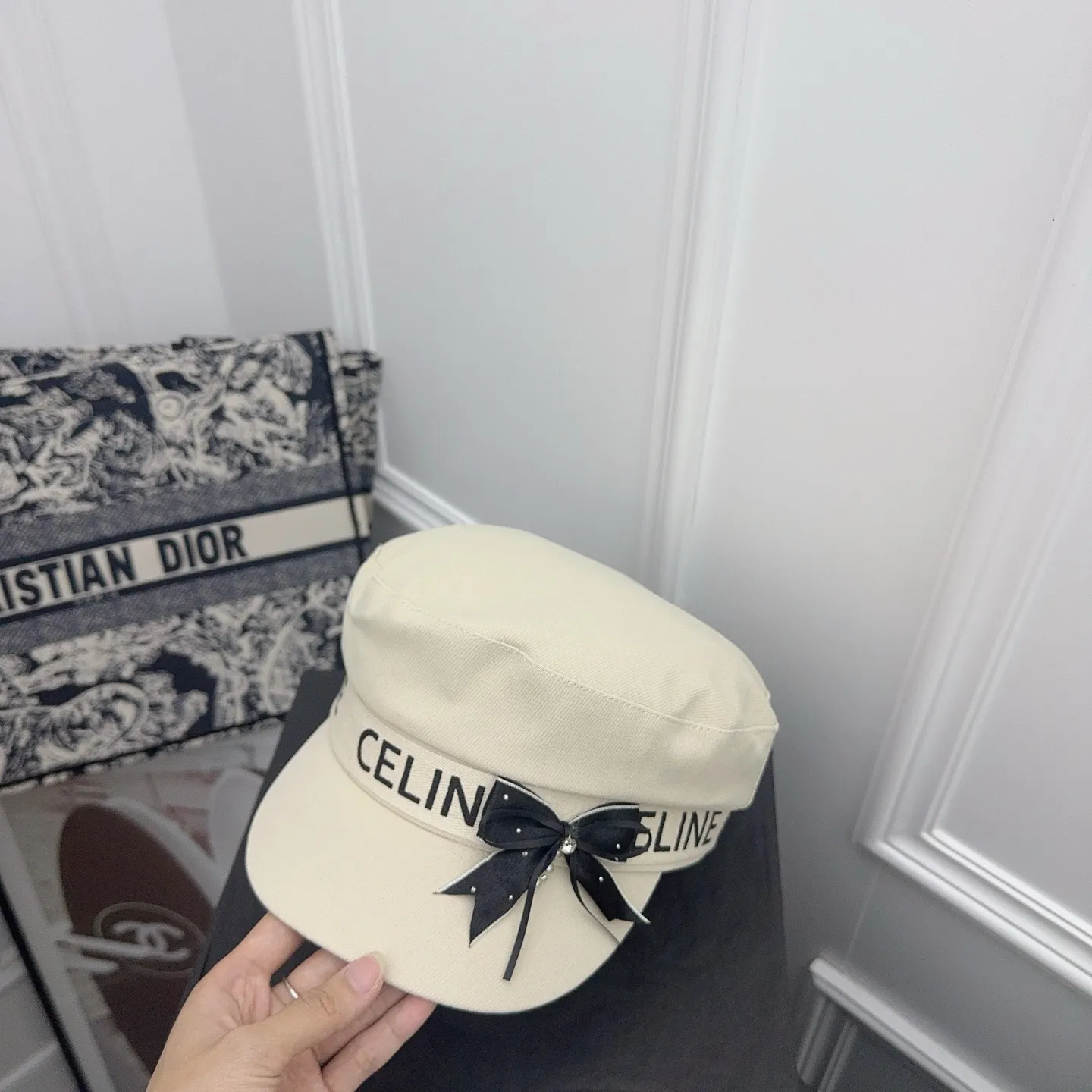 CELINE Exquisite and Elegant Military Hat Newly Released in Pure Cotton~