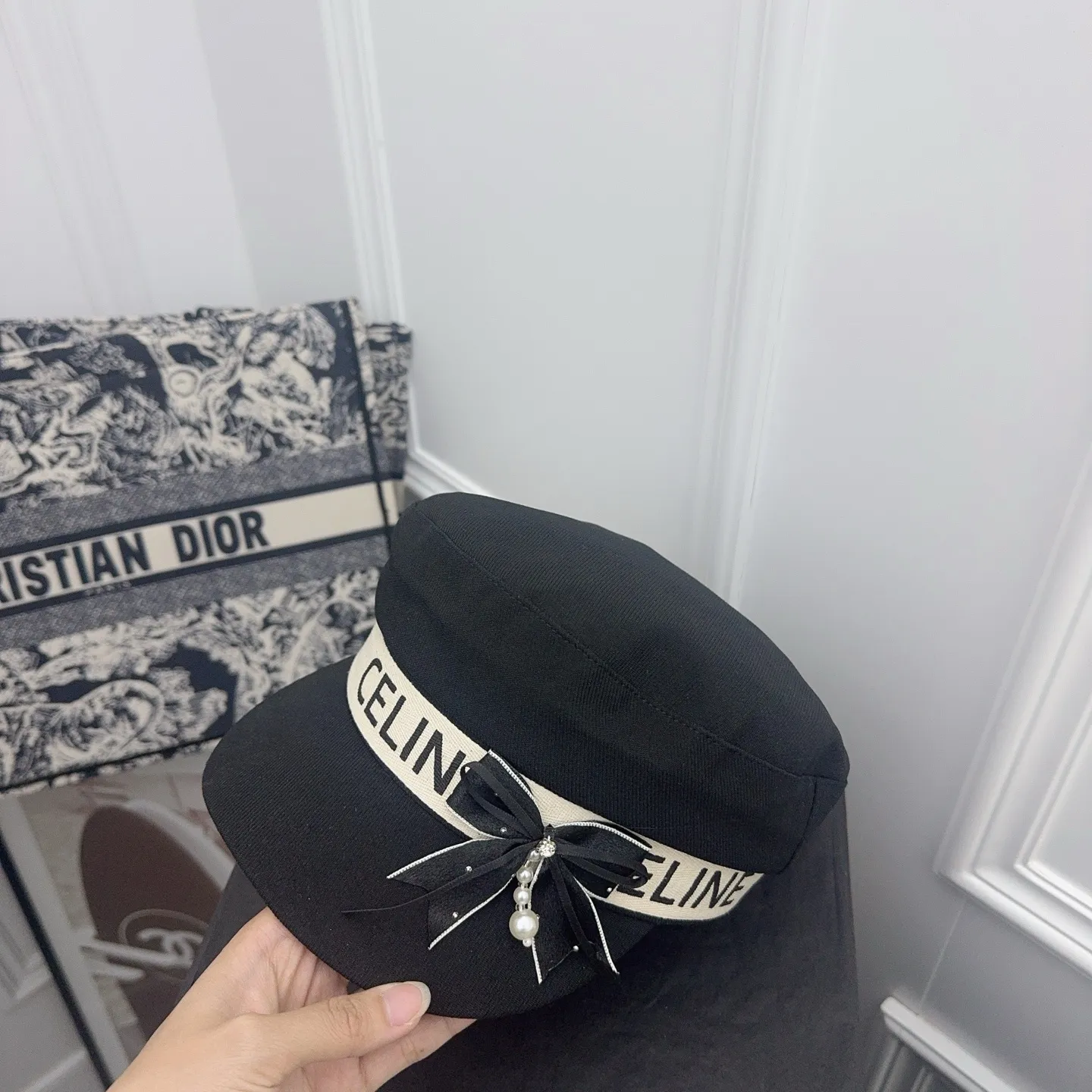 CELINE Exquisite and Elegant Military Hat Newly Released in Pure Cotton~