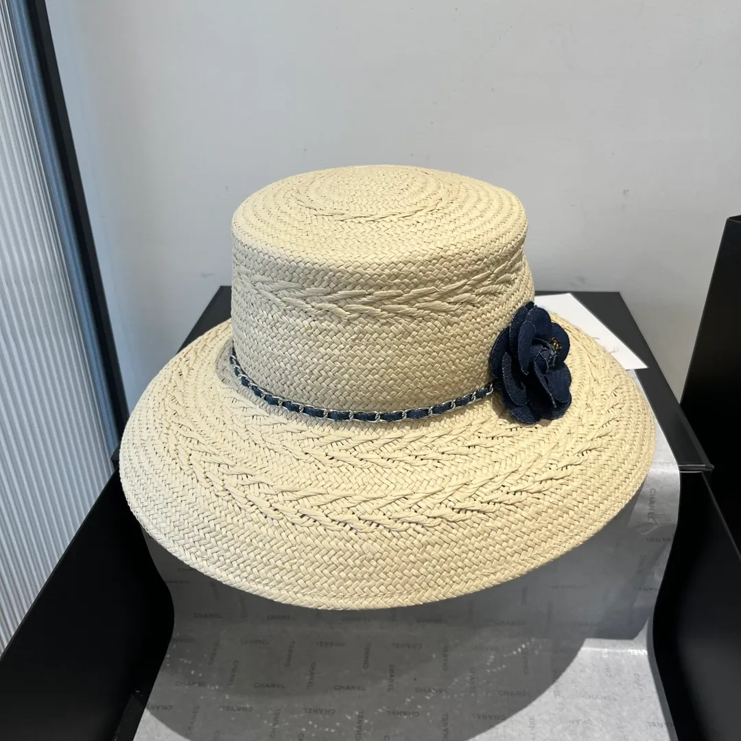 💰190¥ Chanel Taiwanese straw hat, sun hat, head circumference 57vm