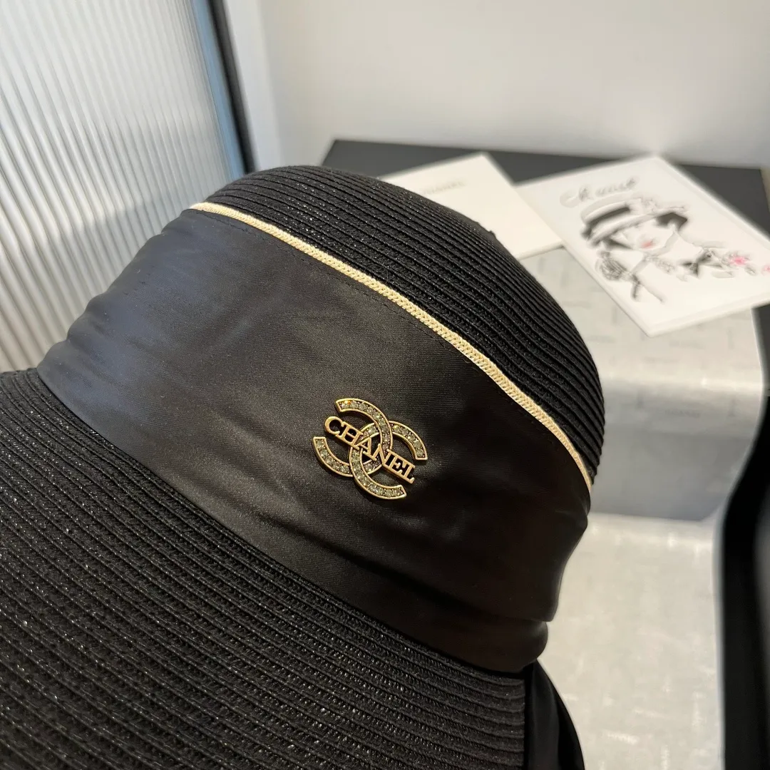 💰160¥ Chanel basin hat, Taiwan PP straw fabric, full of high-end feel, head circumference 57cm