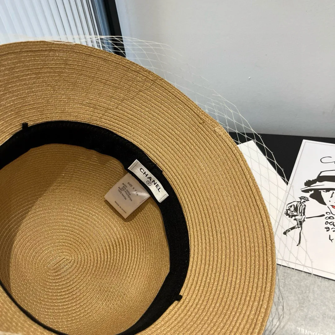 💰170¥ Chanel mesh basin hat, made of high-grade PP straw, head circumference 57cm