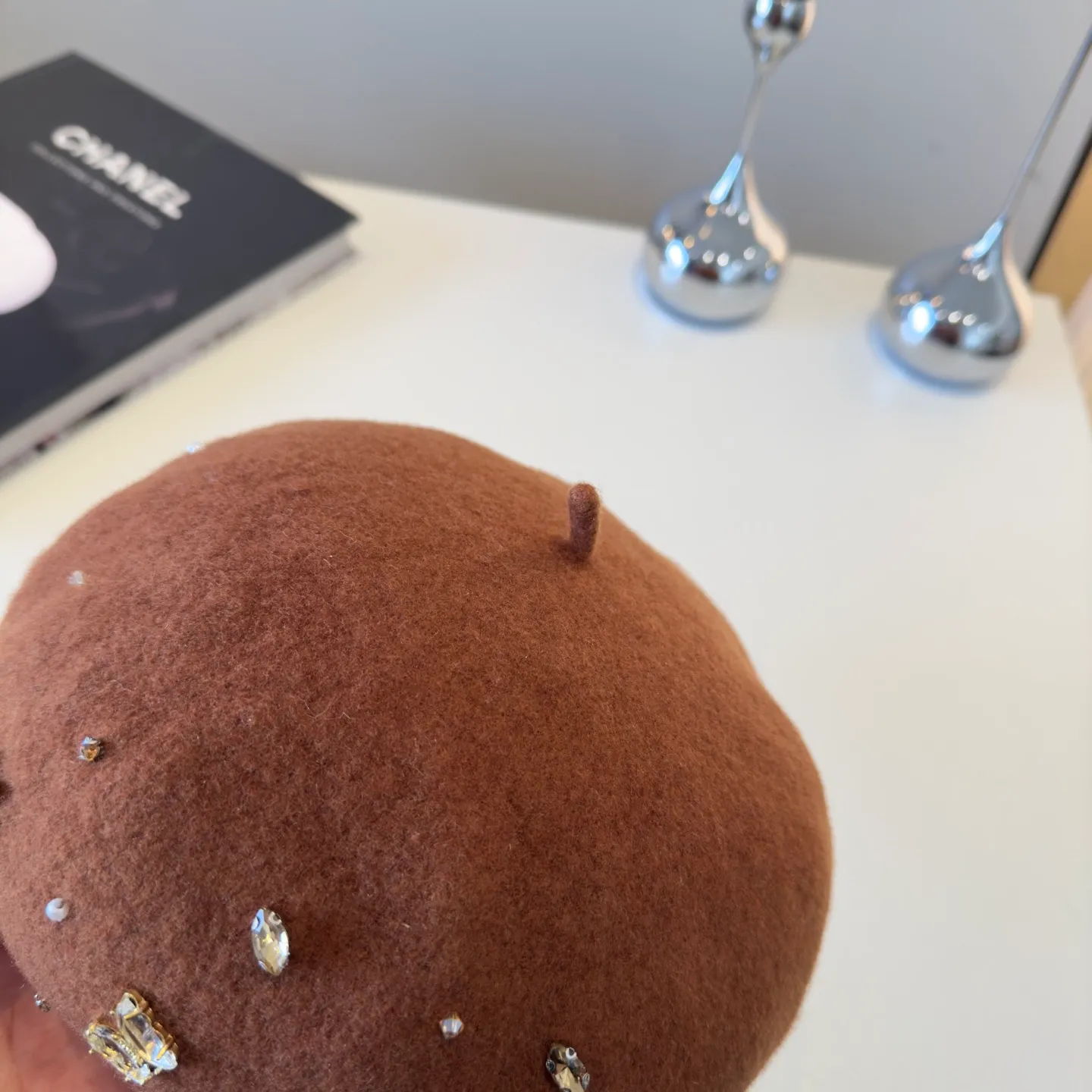 💰120¥ Chanel new wool beret, 100% wool🦙 fabric, head circumference 57cm