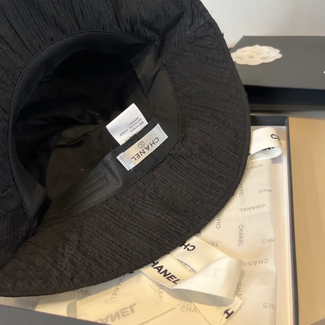 💰120¥ Chanel organza bucket hat, lightweight sun hat, head circumference 57cm