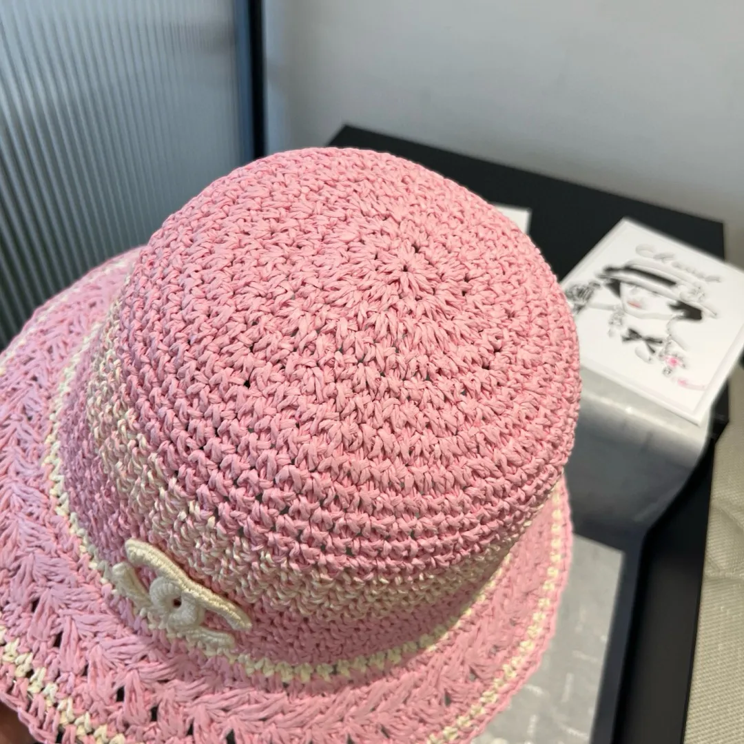 💰100¥ Chanel handhook straw hat, sunshade straw hat, foldable, head circumference 57cm
