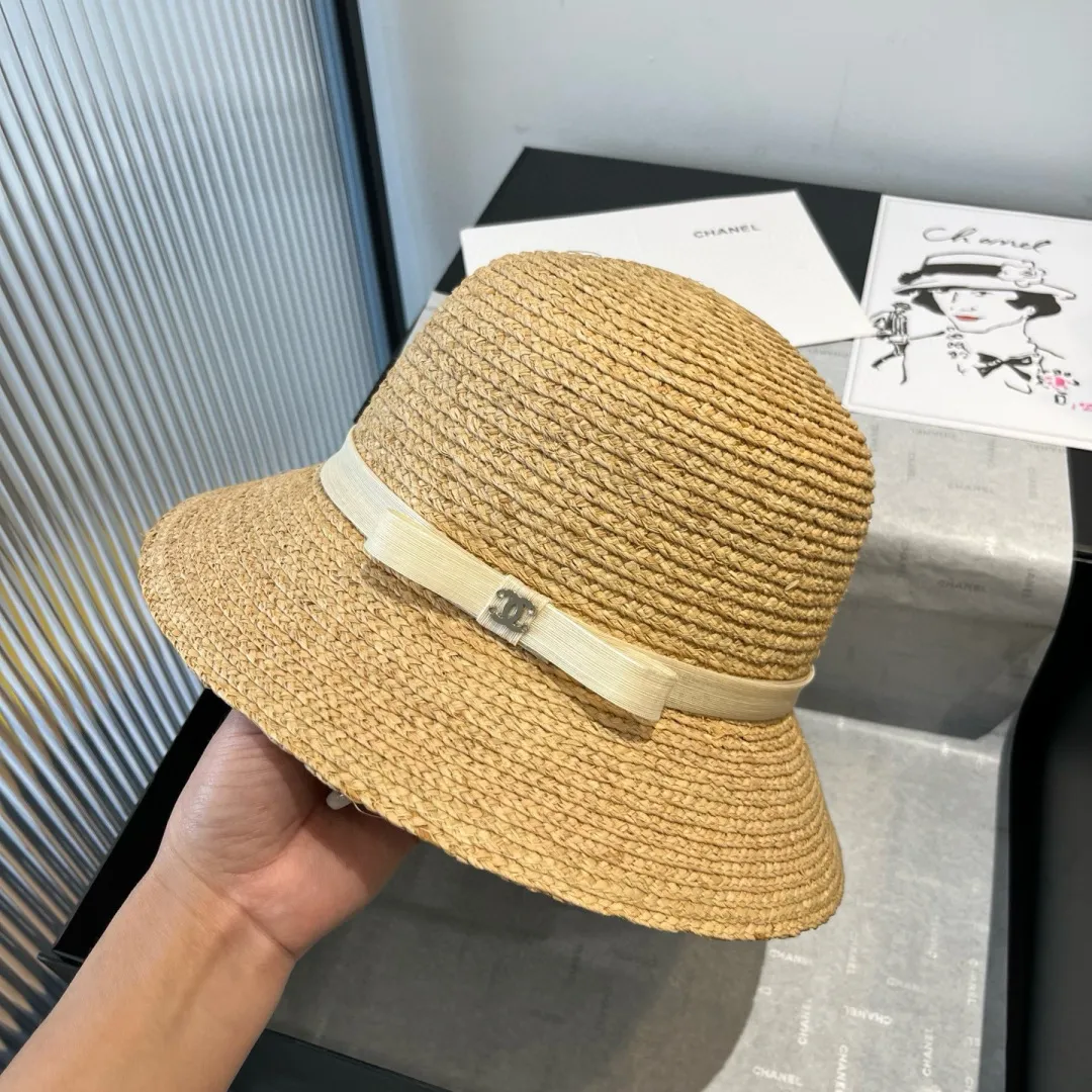 💰190¥ Chanel raffia hat, custom-made high-grade linen, head circumference 57cm