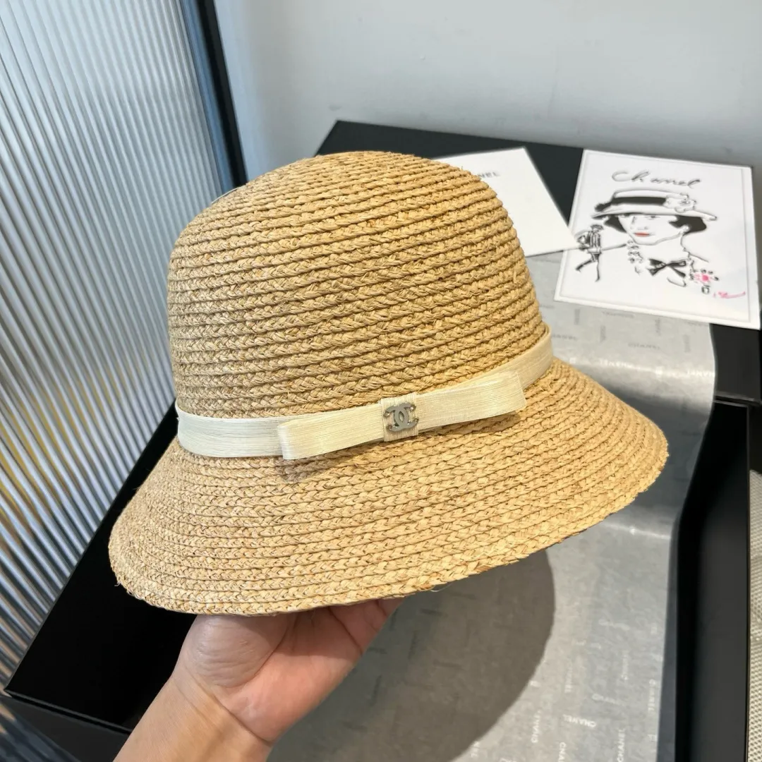 💰190¥ Chanel raffia hat, custom-made high-grade linen, head circumference 57cm