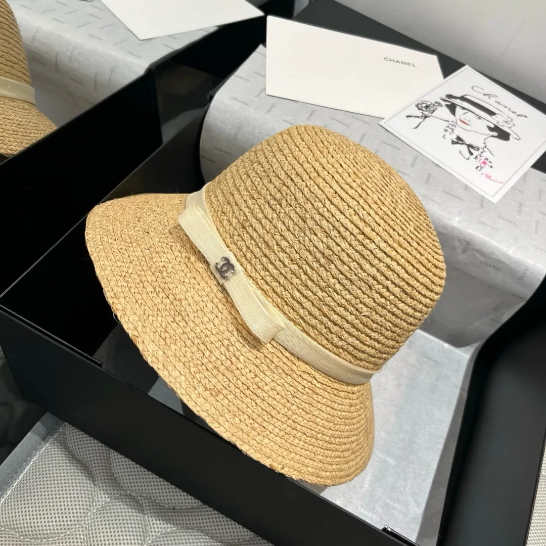 💰190¥ Chanel raffia hat, custom-made high-grade linen, head circumference 57cm
