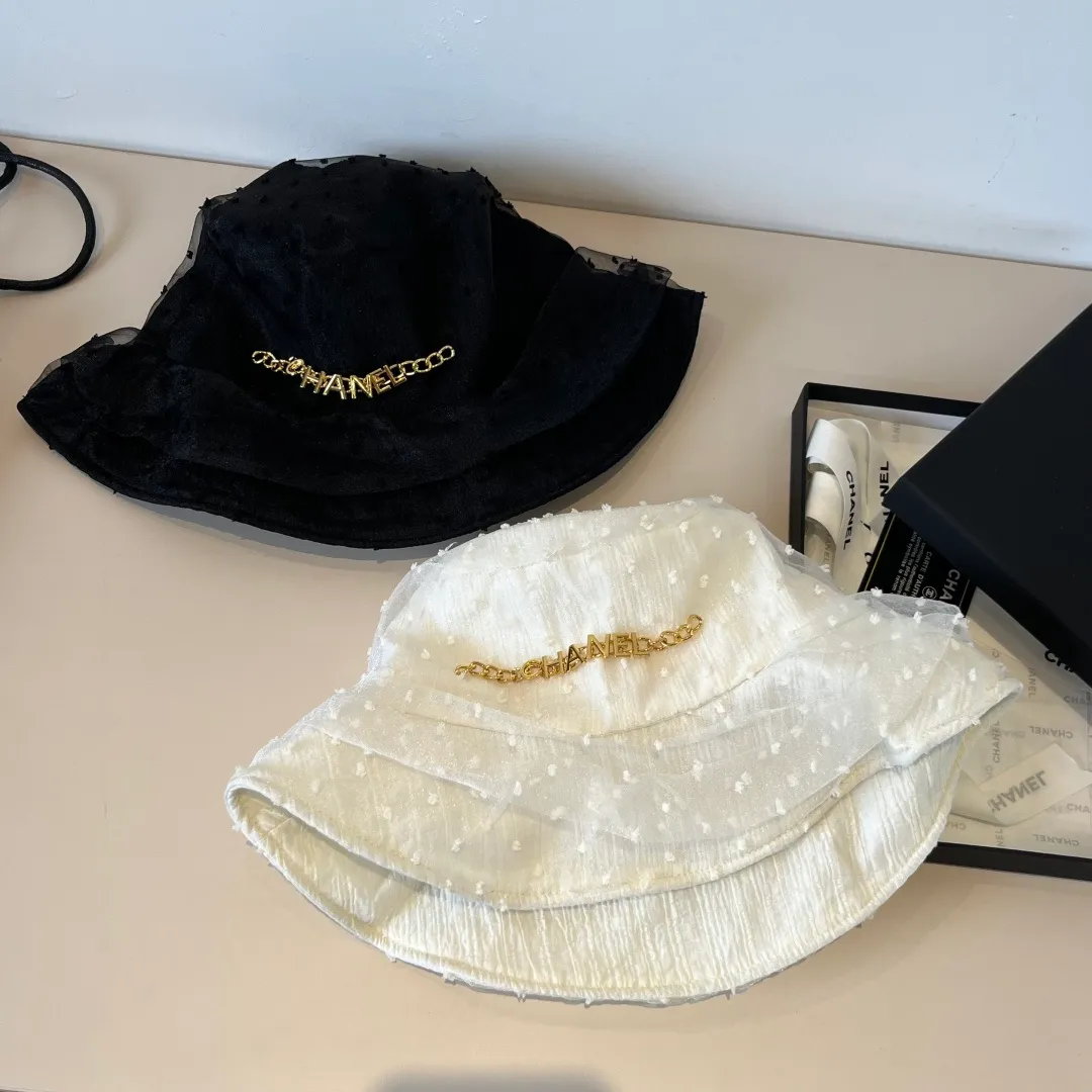 💰120¥ Chanel organza bucket hat, lightweight sun hat, head circumference 57cm