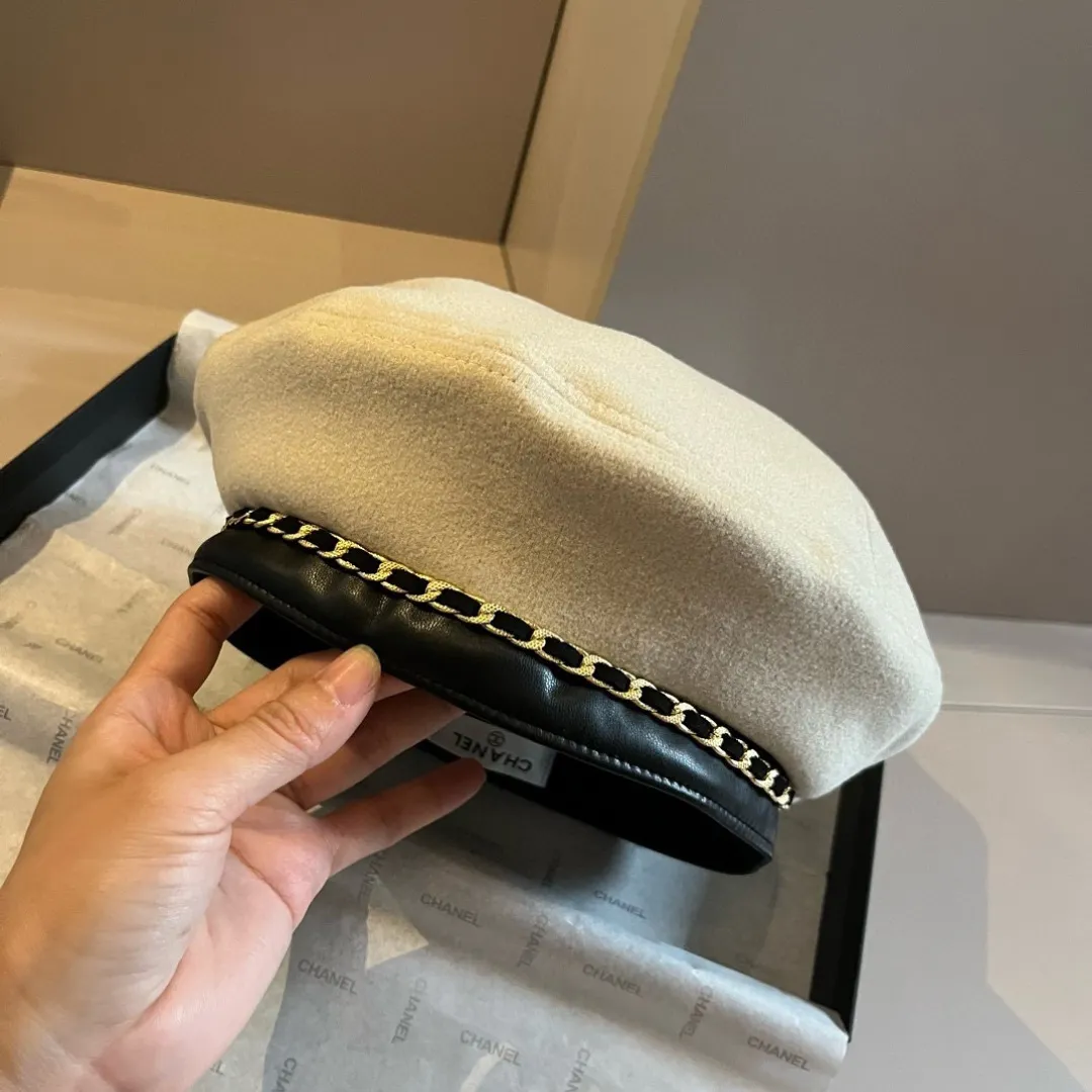 💰100¥ Chanel wool beret, small fragrant chain beret, head circumference 57cm