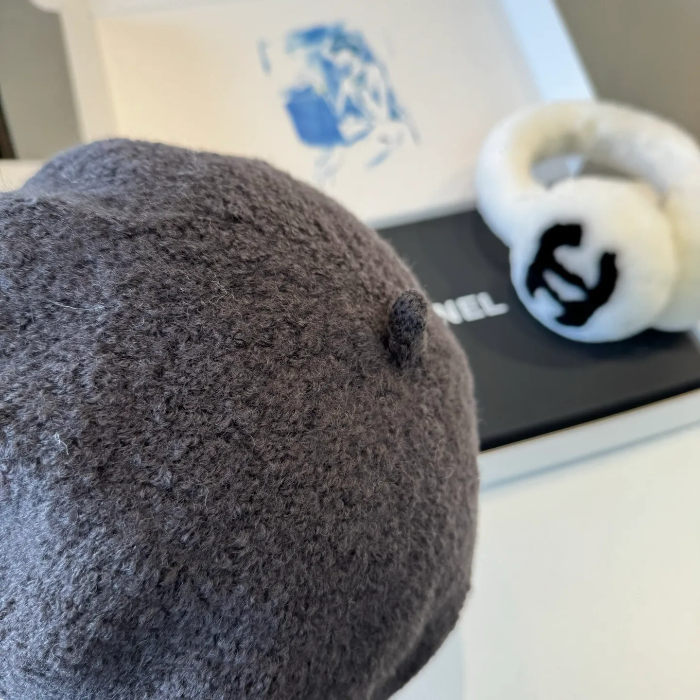 💰100¥ Chanel new cashmere beret, head circumference 57cm