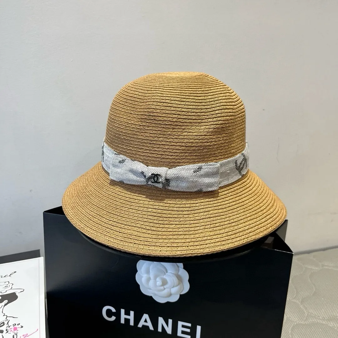 💰120¥ Chanel straw hat, advanced customization, head circumference 57cm.