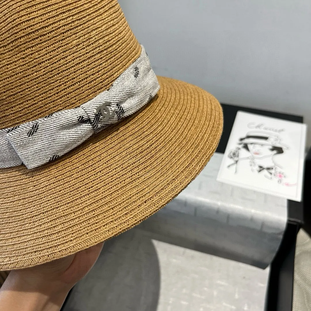 💰120¥ Chanel straw hat, advanced customization, head circumference 57cm.