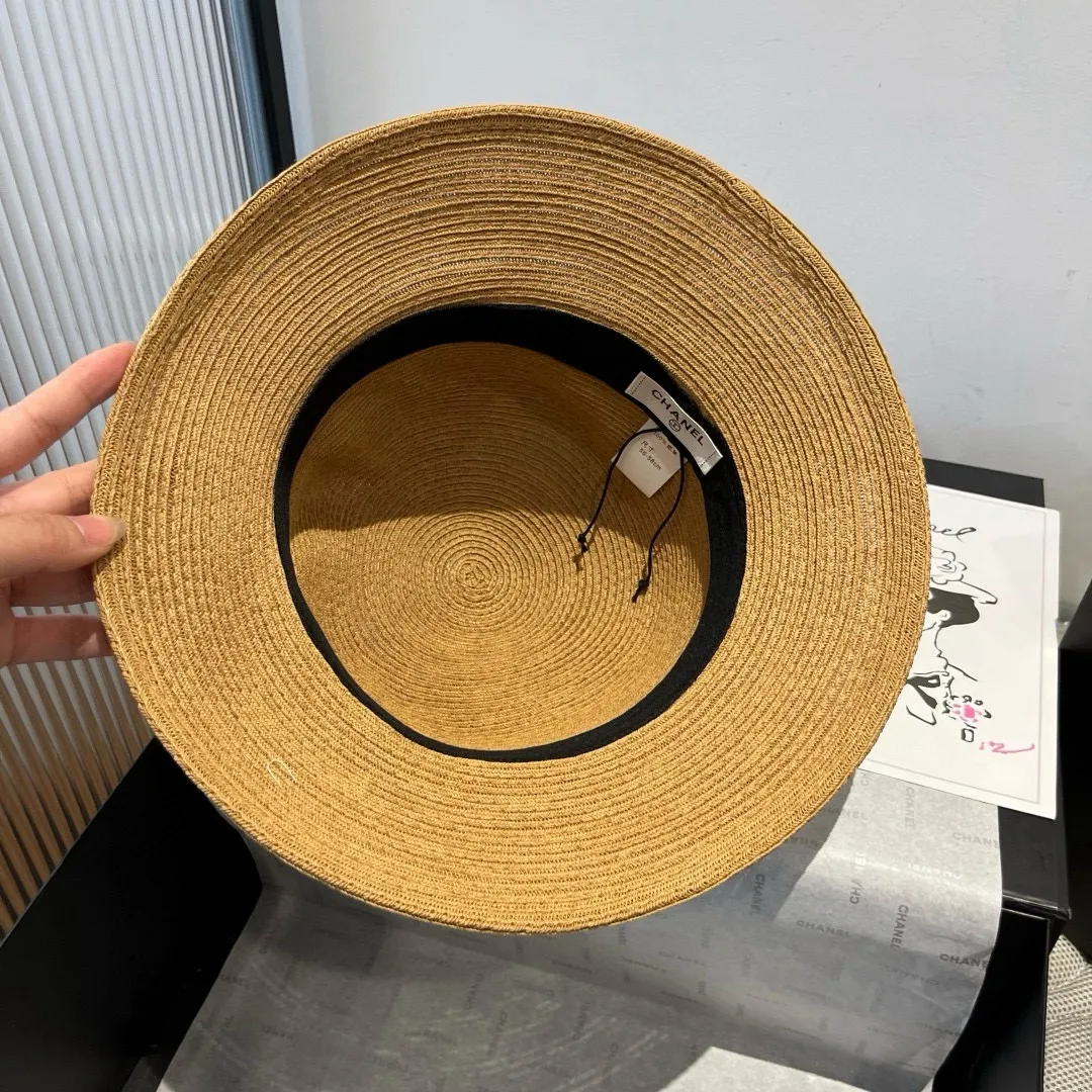 💰120¥ Chanel straw hat, advanced customization, head circumference 57cm.