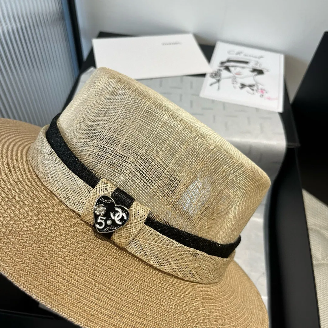 💰240¥ Chanel flat-top linen hat, high-end hat, head circumference 57cm